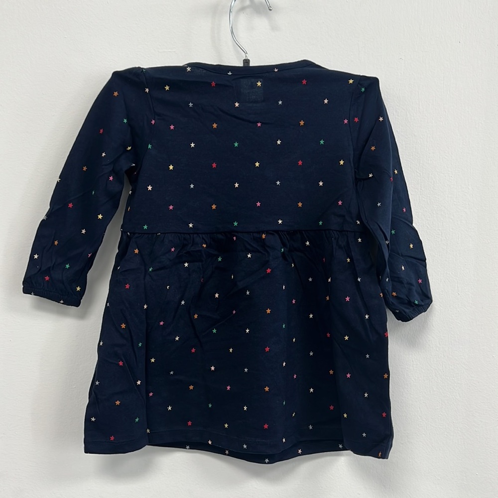 NWT - Baby GAP Toddler Organic Cotton Skater Dress, Blue Galaxy - Size 24-Months - Picture 3 of 7